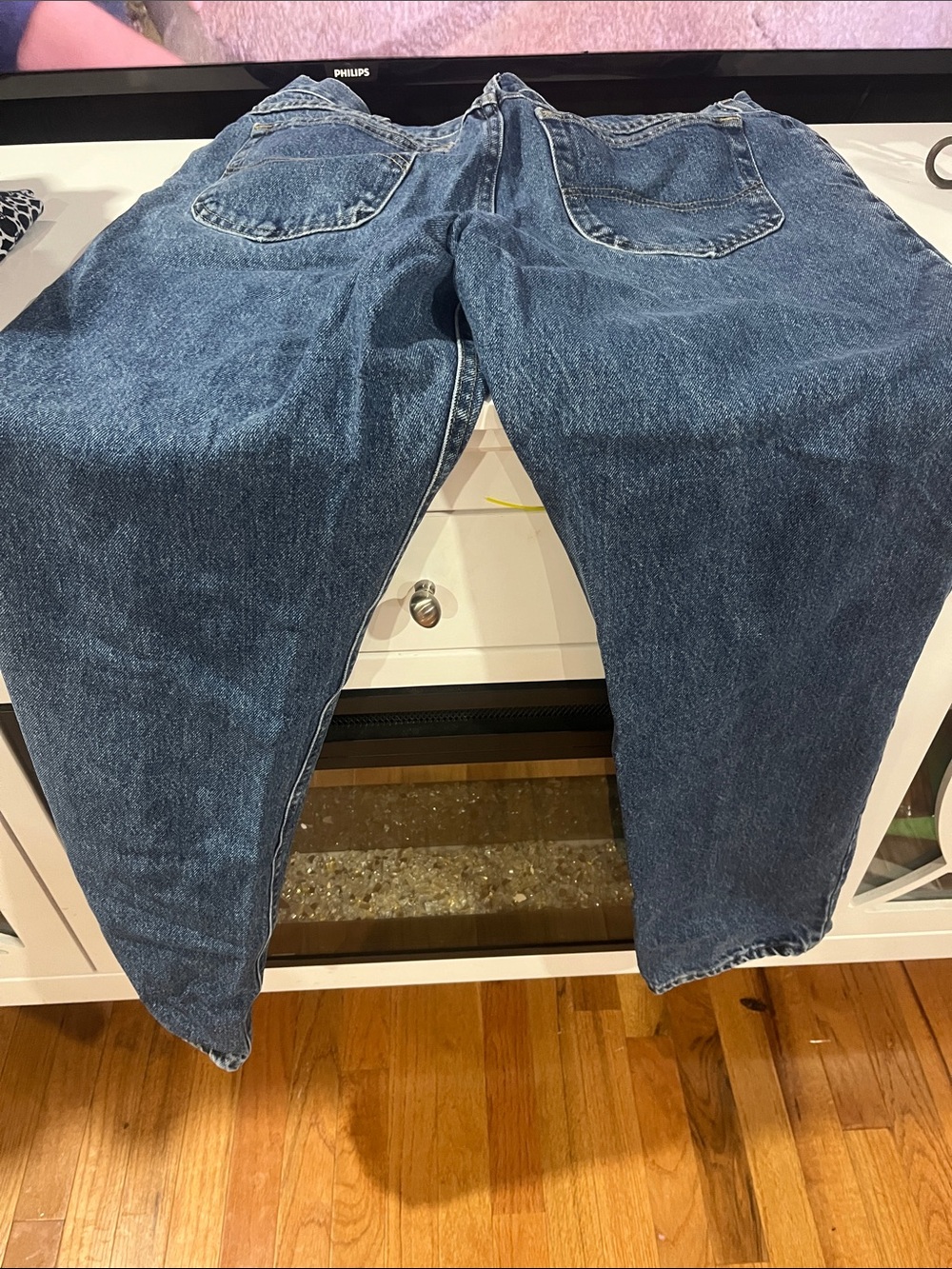 Classic Dark Blue Denim Jeans